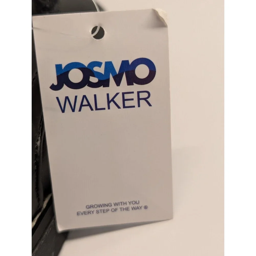 NWT Josmo Baby Shoes Walker Leather Logan NEW Classic Black Size 5.5 Lace Up